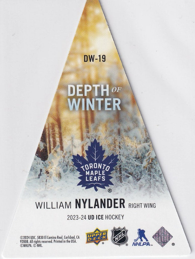 2023-24 Upper Deck Ice Hockey Depth of Winter #DW-19 Toronto Maple Leafs, William Nylander