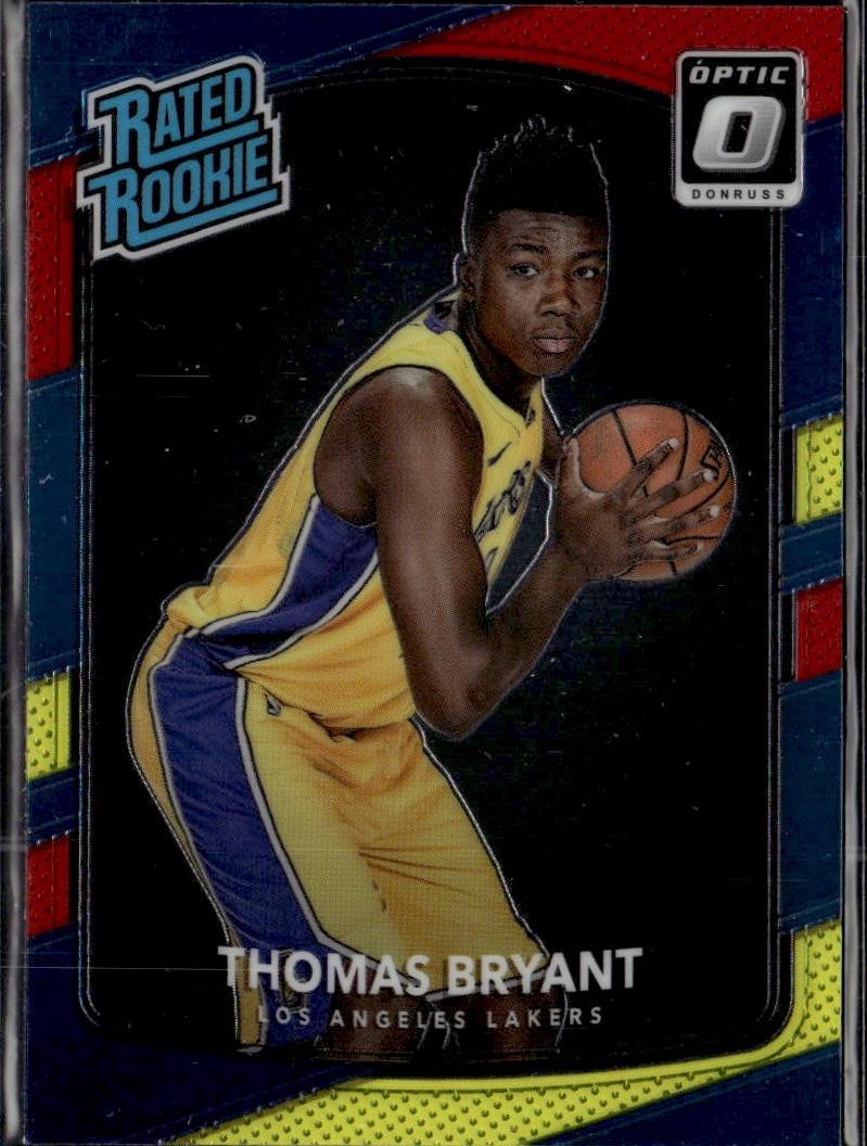 2017-18 Donruss Optic Basketball - Base Red and Yellow #160 Los Angeles Lakers, Thomas Bryant