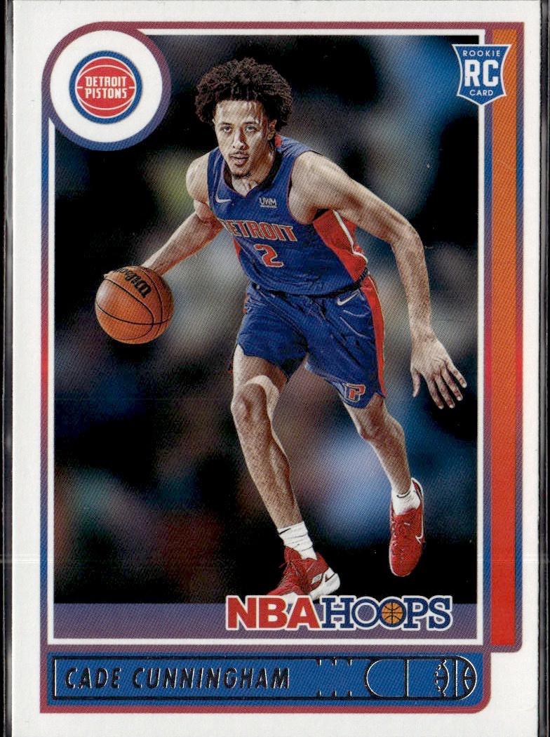 2021-22 Hoops Basketball - Base #201 Detroit Pistons, Cade Cunningham