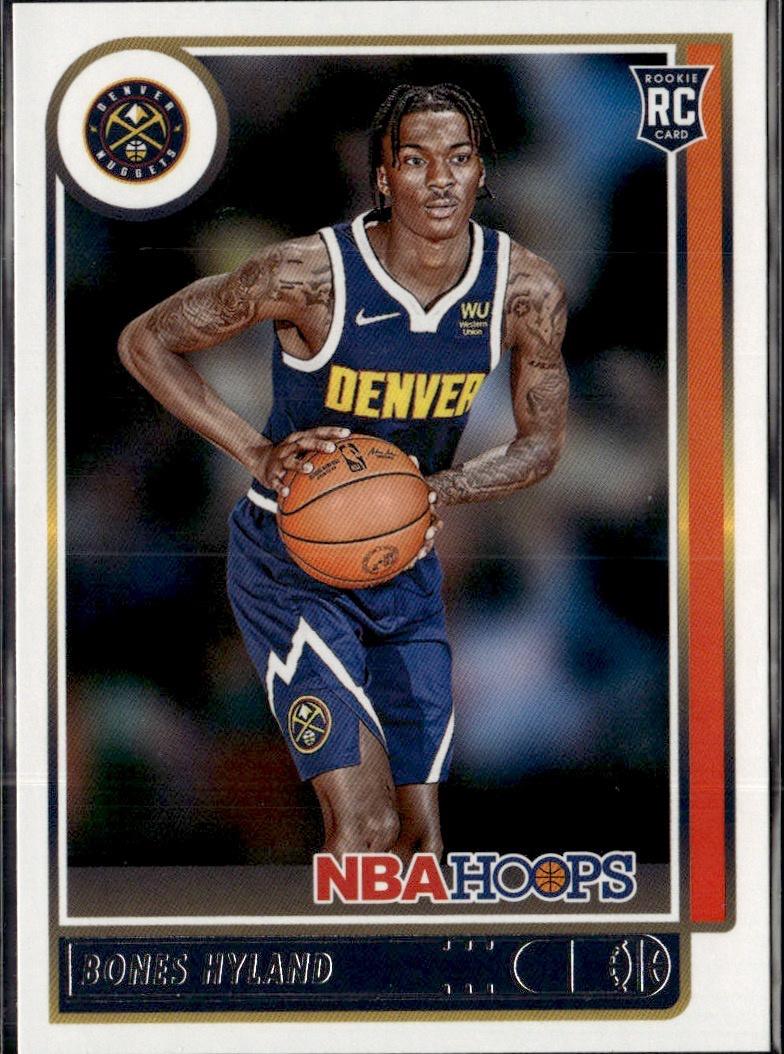 2021-22 Hoops Basketball - Base #224 Denver Nuggets, Bones Hyland