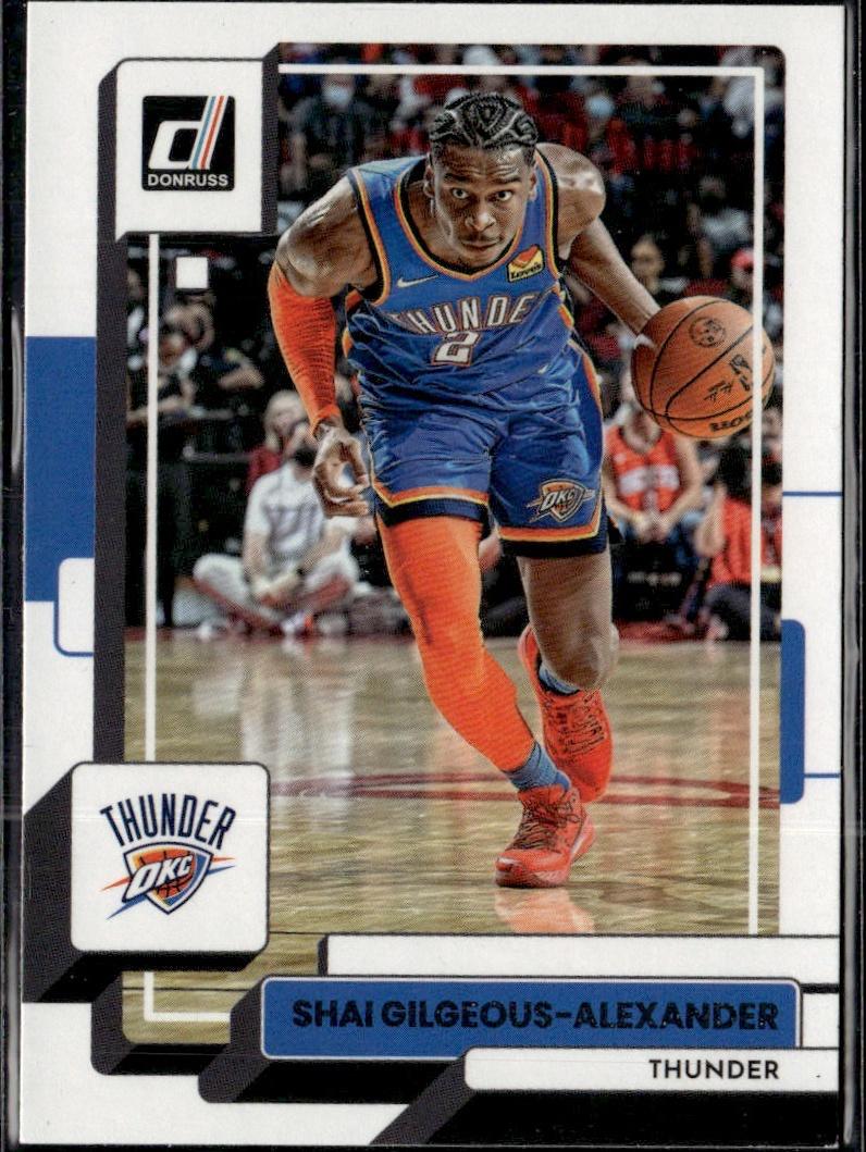 2022-23 Donruss Basketball - Base #100 Oklahoma City Thunder, Shai Gilgeous-Alexander