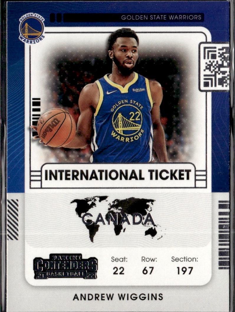 2021-22 Panini Contenders Basketball - International Ticket #27 Golden State Warriors, Andrew Wiggins