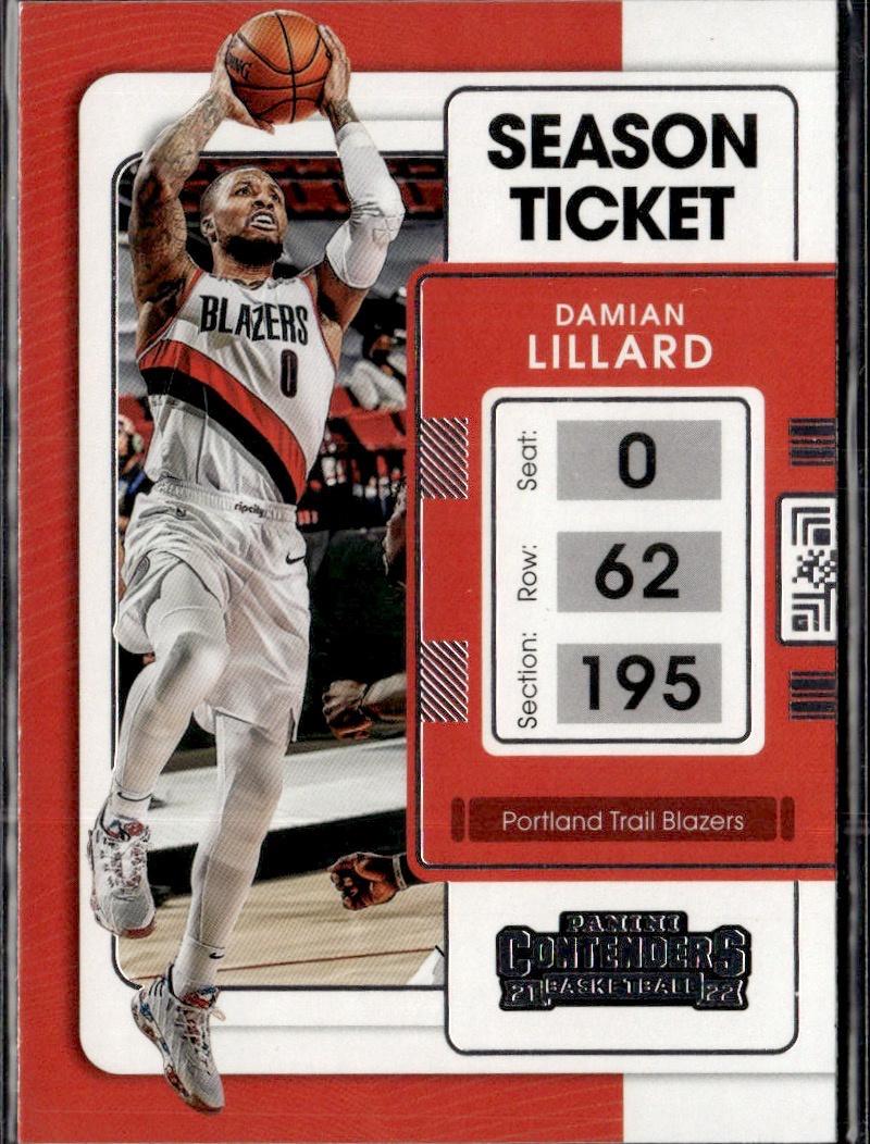2021-22 Panini Contenders Basketball - Base #29 Portland Trail Blazers (Damian Lillard)
