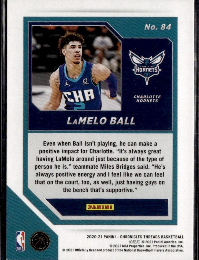2020-21 Panini Chronicles Basketball - Base #84 Charlotte Hornets, LaMelo Ball