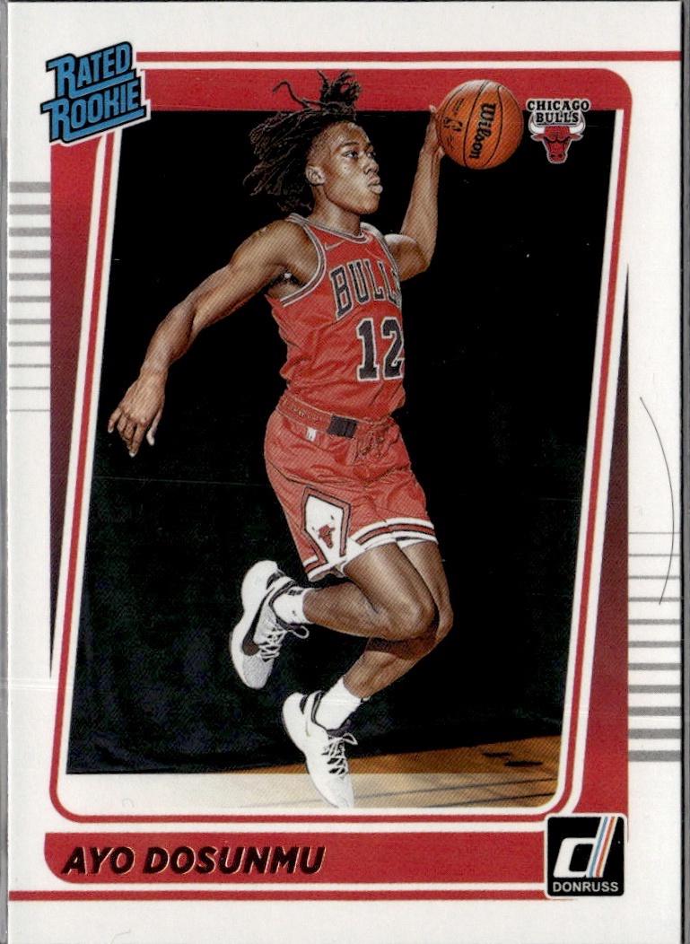 2021-22 Donruss Basketball - Base #221 Ayo Dosunmu Chicago Bulls, Ayo Dosunmu