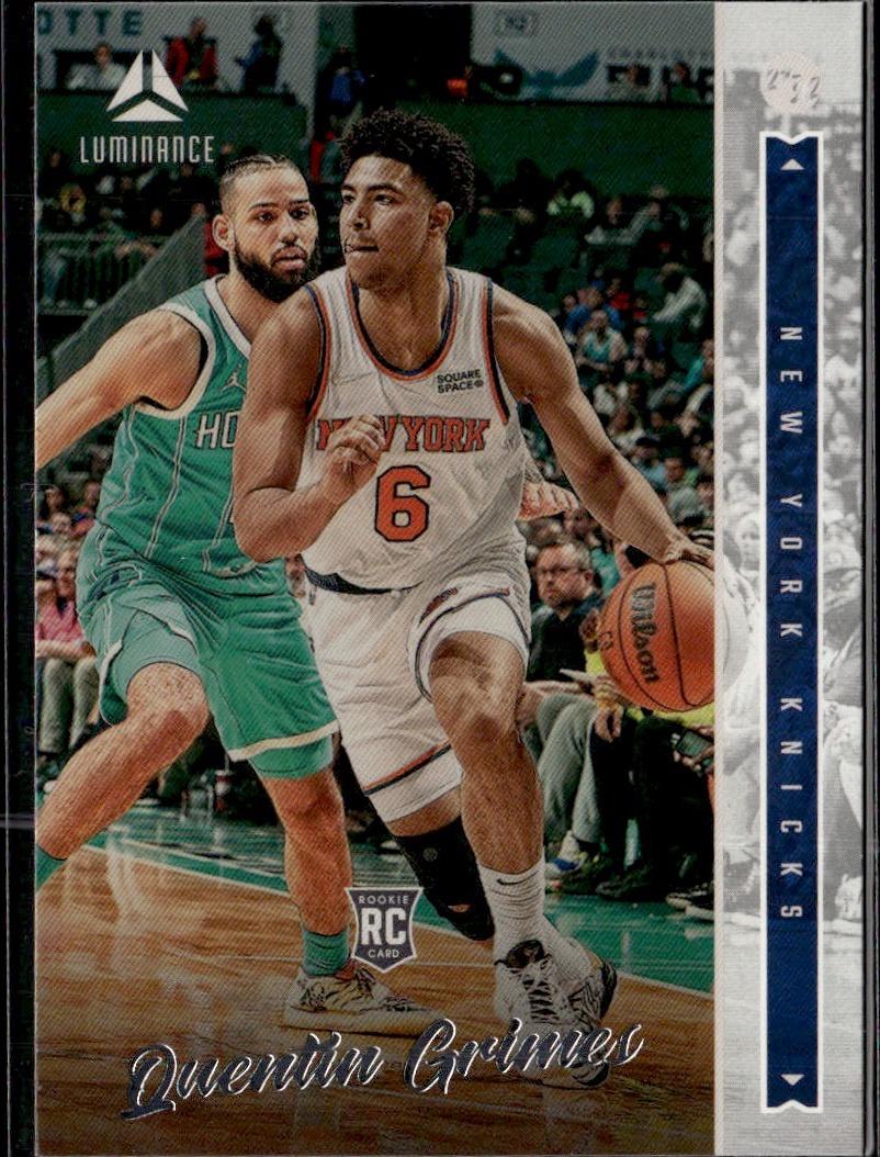2021-22 Panini Chronicles Basketball - Base #256 New York Knicks (Quentin Grimes)
