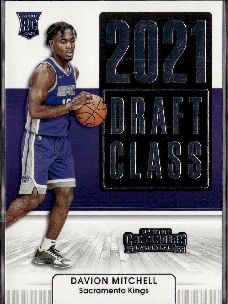 2021-22 Panini Contenders Basketball - 2021 Draft Class #9 Davion Mitchell Sacramento Kings (Davion Mitchell)