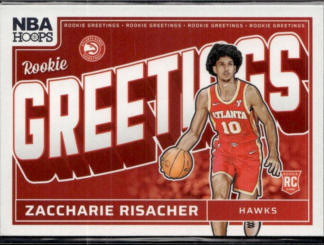 2024-25 Hoops Basketball - Rookie Greetings #15 Zaccharie Risacher Atlanta Hawks,