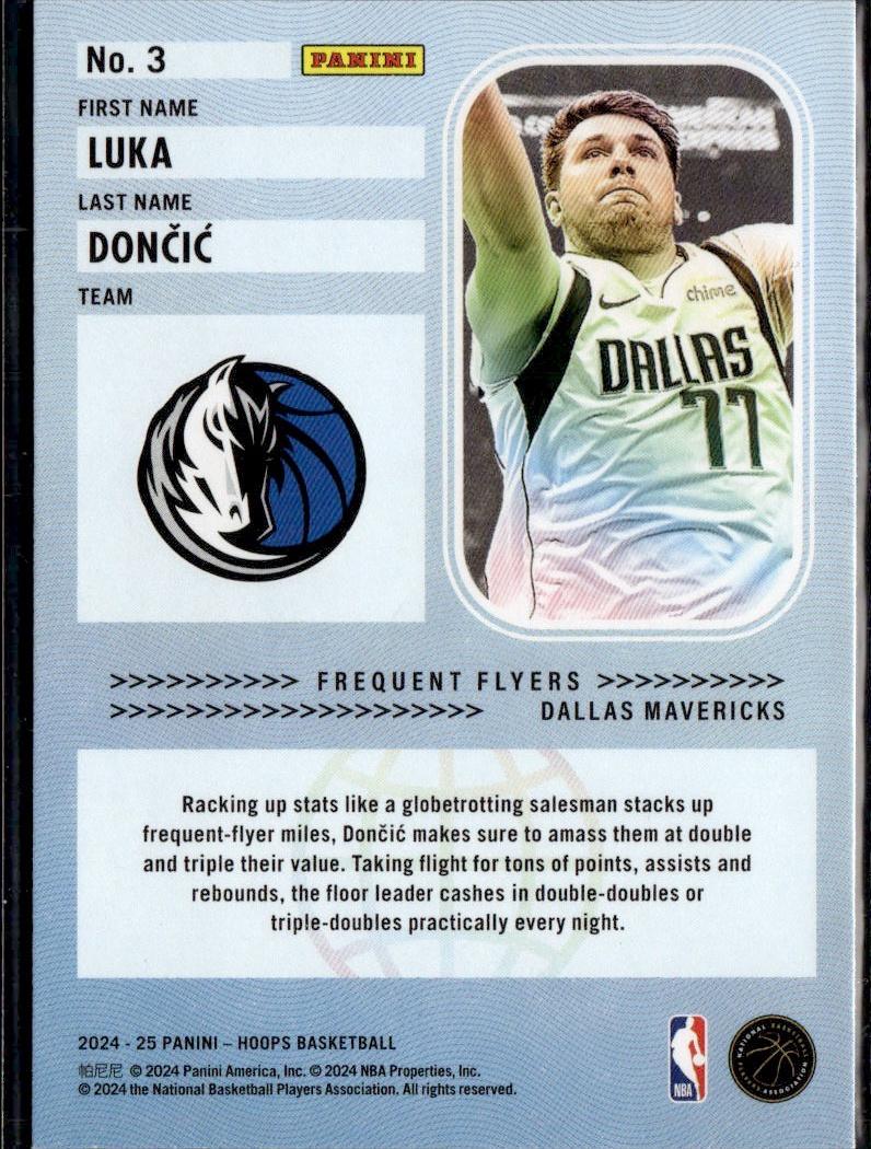 2024-25 Hoops Basketball - Frequent Flyers #3 Luka Doncic Dallas Mavericks