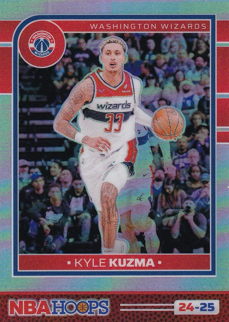 2024-25 Hoops Basketball - Base Prizms #17 Washington Wizards, Kyle Kuzma