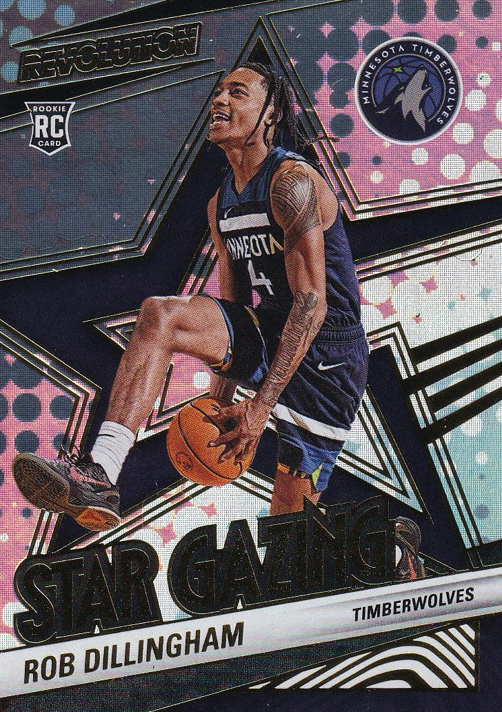 2024-25 Panini Revolution Basketball Star Gazing #17 Minnesota Timberwolves, Rob Dillingham