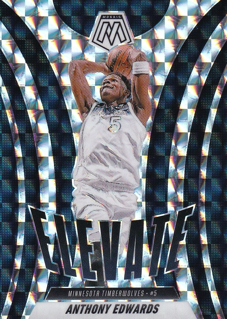2024-25 Panini Mosaic Basketball Elevate Mosaic #3 Minnesota Timberwolves, Anthony Edwards