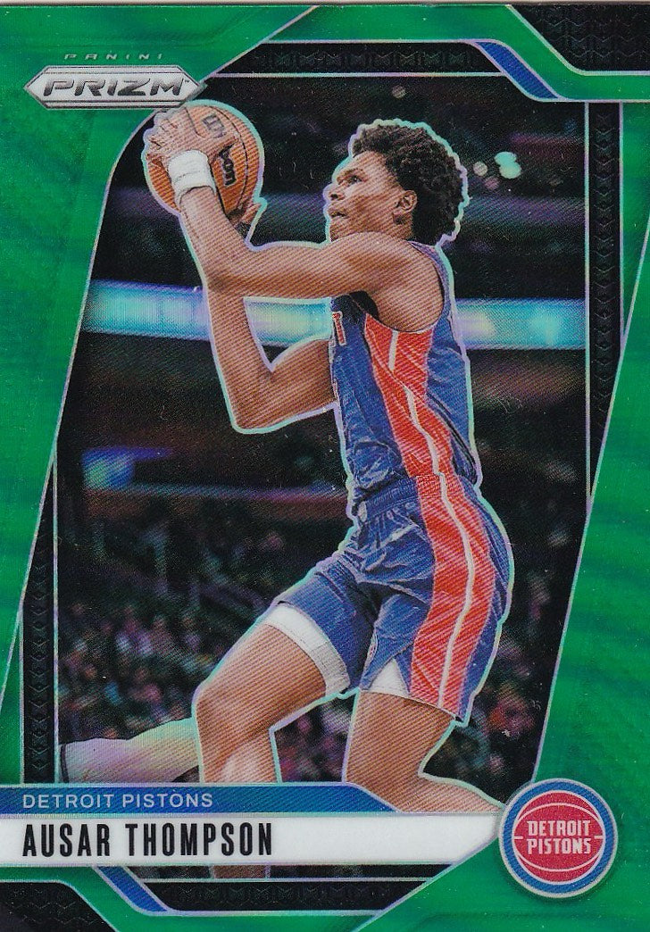 2024-25 Panini Prizm Basketball - Base Prizms Green #147 Detroit Pistons, Ausar Thompson