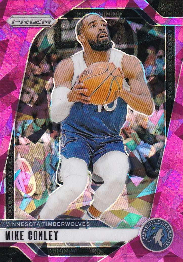 2024-25 Panini Prizm Basketball - Base Prizms Pink Ice #137 Minnesota Timberwolves, Mike Conley