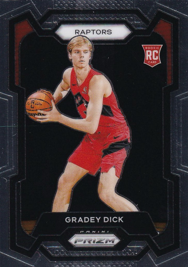 2023-24 Panini Prizm Basketball - Base #134 Toronto Raptors, Gradey Dick