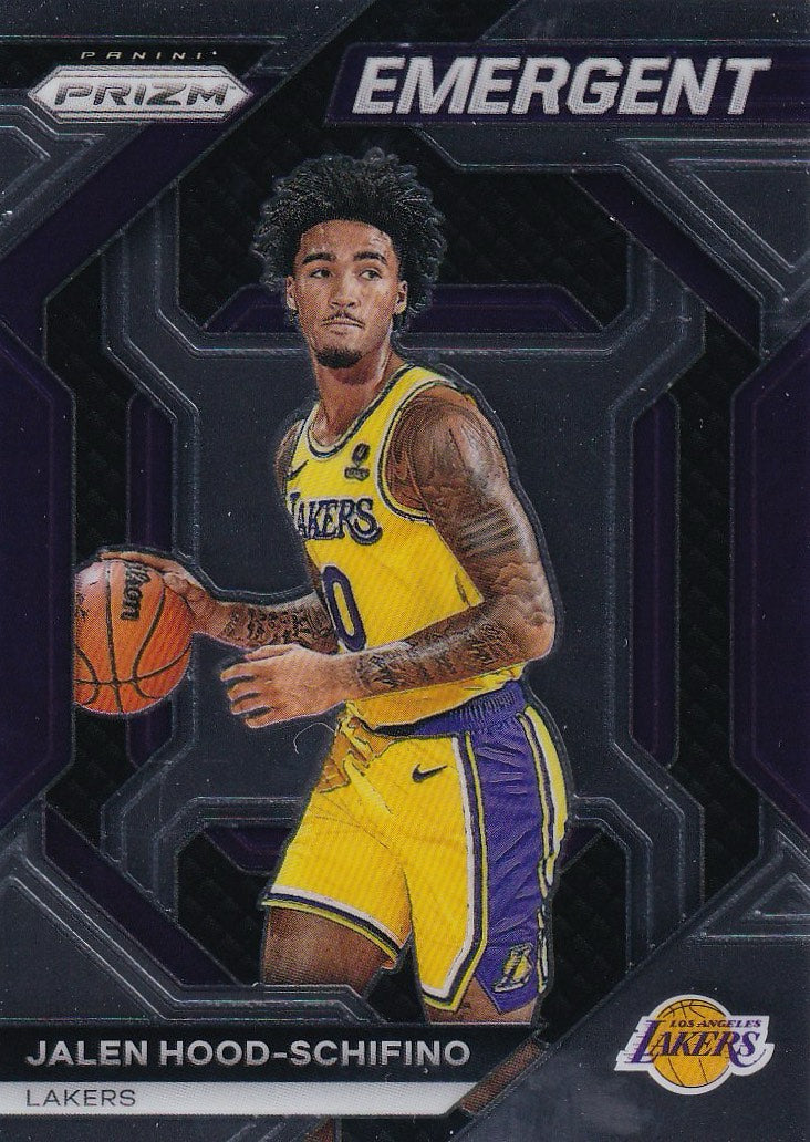 2023-24 Panini Prizm Basketball Emergent #15 Los Angeles Lakers, Jalen Hood-Schifino
