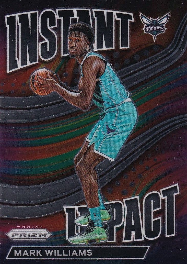 2022-23 Panini Prizm Basketball Instant Impact #18 Charlotte Hornets, Mark Williams