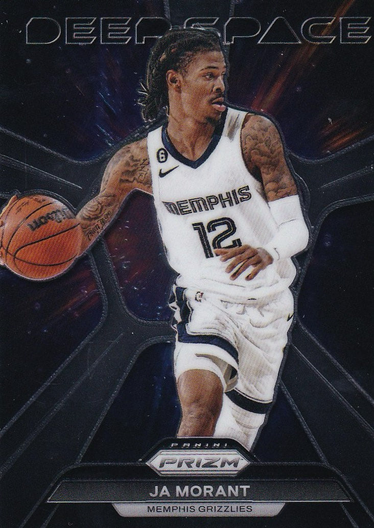 2023-24 Panini Prizm Basketball Deep Space #8 Memphis Grizzlies, Ja Morant