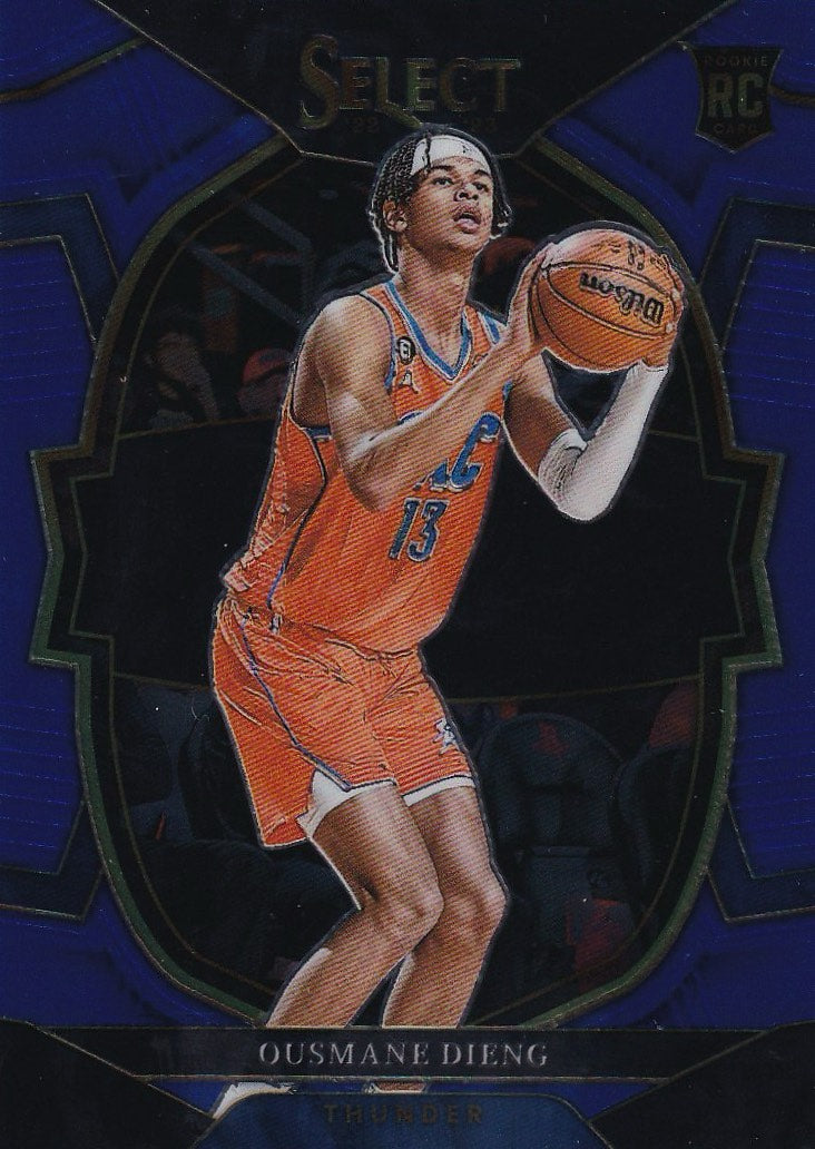 2022-23 Panini Select Basketball Blue (Retail Base) #76 Oklahoma City Thunder, Ousmane Dieng