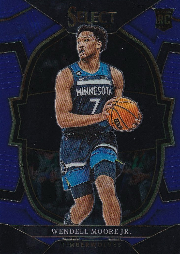 2022-23 Panini Select Basketball Blue (Retail Base) #73 Minnesota Timberwolves, Wendell Moore Jr.