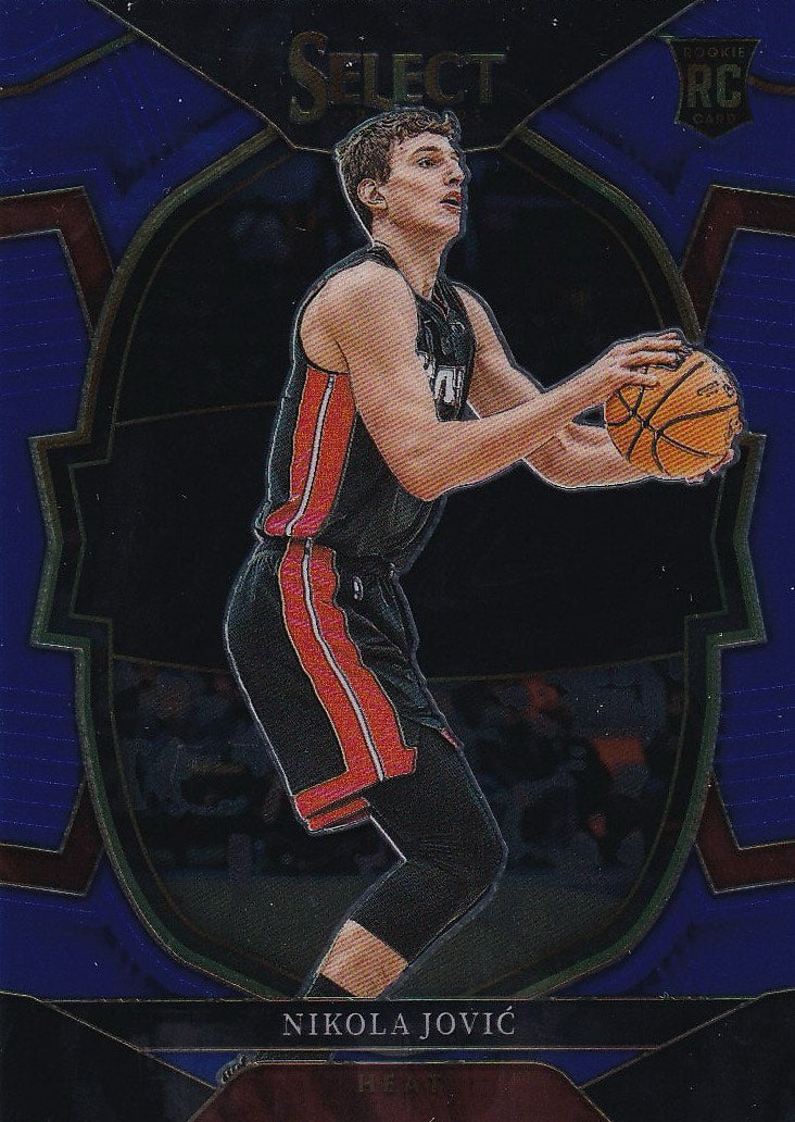 2022-23 Panini Select Basketball Blue (Retail Base) #91 Miami Heat, Nikola Jovic