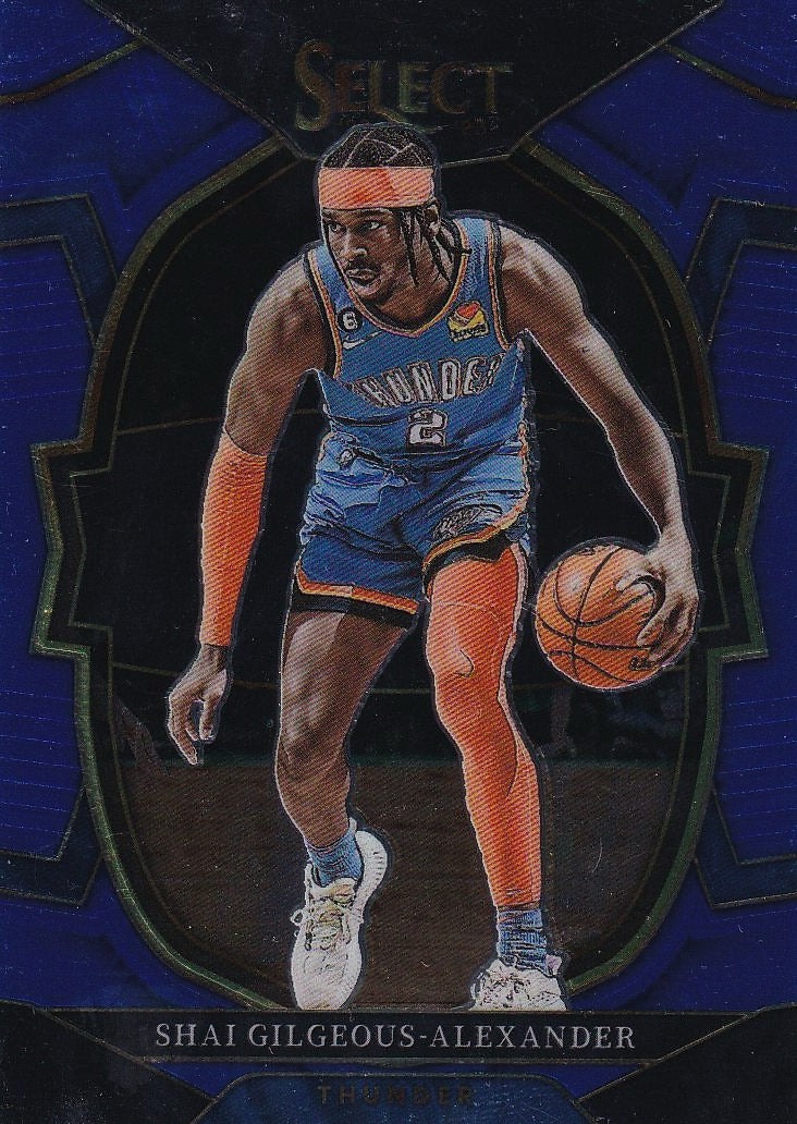 2022-23 Panini Select Basketball Blue (Retail Base) #56 Oklahoma City Thunder, Shai Gilgeous-Alexander