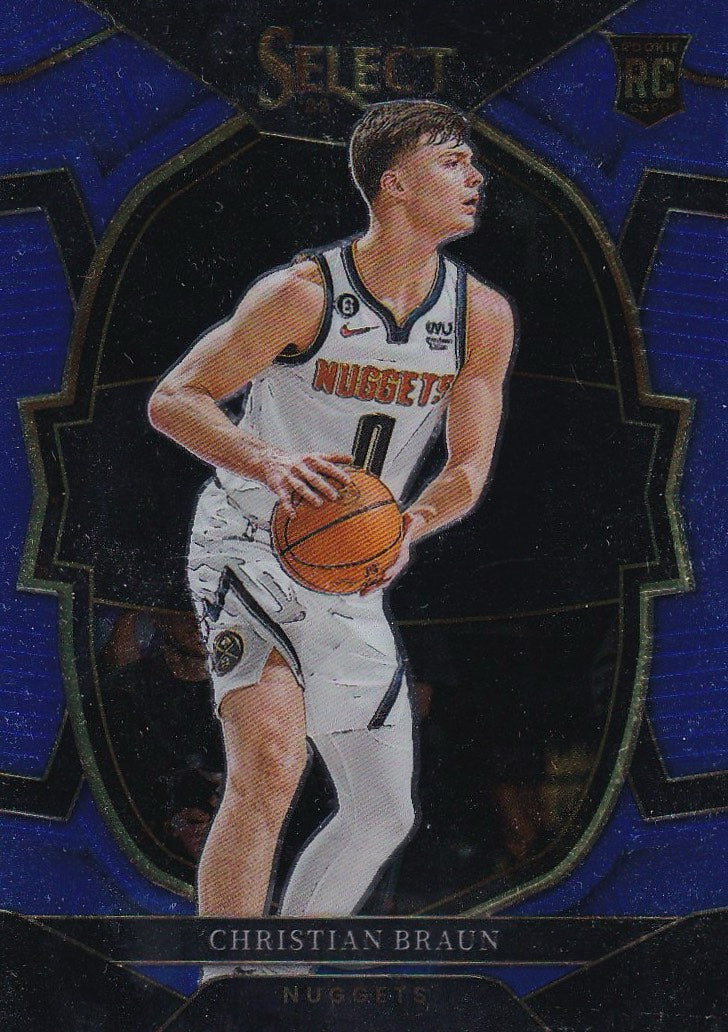 2022-23 Panini Select Basketball Blue (Retail Base) #85 Denver Nuggets, Christian Braun