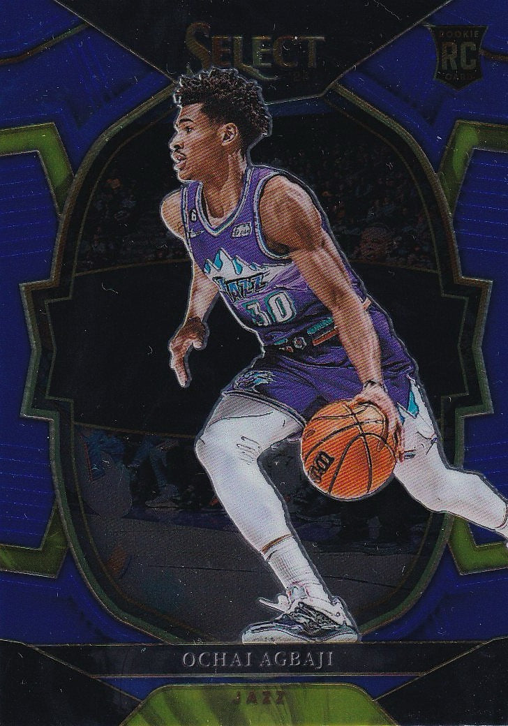 2022-23 Panini Select Basketball Blue (Retail Base) #96 Utah Jazz (Ochai Agbaji)