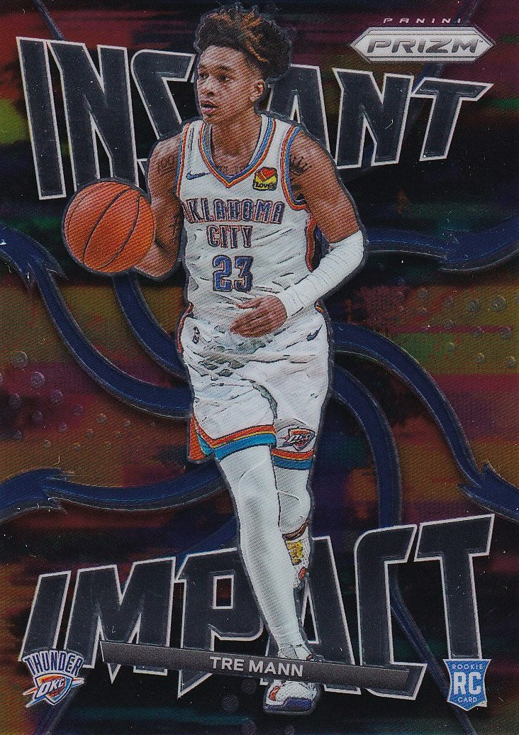 2021-22 Panini Prizm Basketball Instant Impact #15 Oklahoma City Thunder (Tre Mann)