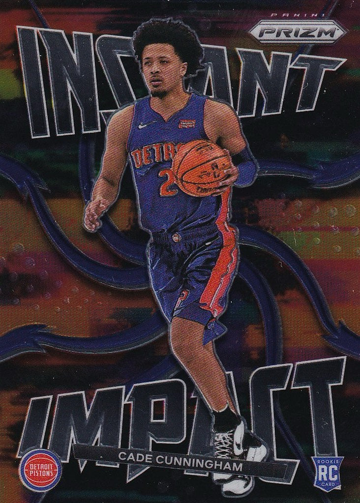 2021-22 Panini Prizm Basketball Instant Impact #1 Detroit Pistons (Cade Cunningham)