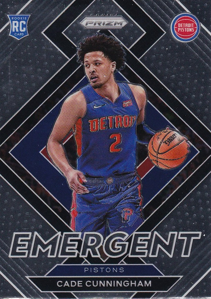 2021-22 Panini Prizm Basketball Emergent #22 Detroit Pistons (Cade Cunningham)