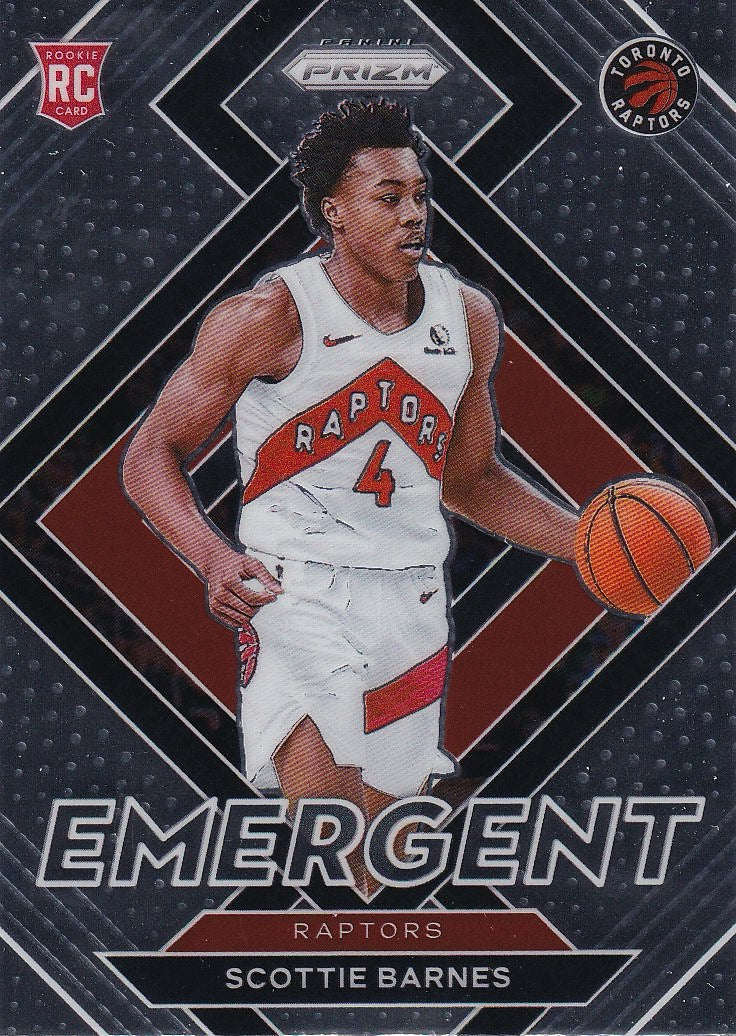 2021-22 Panini Prizm Basketball Emergent #13 Toronto Raptors (Scottie Barnes)