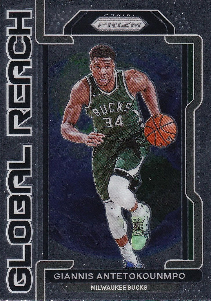 2021-22 Panini Prizm Basketball Global Reach #1 Milwaukee Bucks (Giannis Antetokounmpo)