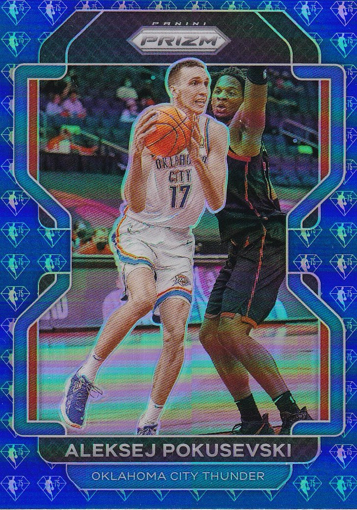 2021-22 Panini Prizm Basketball NBA 75th Anniversary #225 Oklahoma City Thunder (Aleksej Pokusevski)