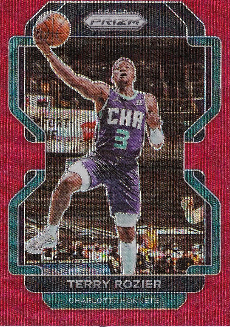 2021-22 Panini Prizm Basketball - Base Ruby Wave #152 Charlotte Hornets (Terry Rozier III)