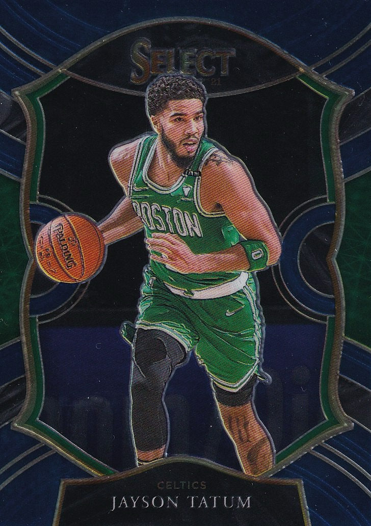 2020-21 Panini Select Basketball Blue #41 Boston Celtics, Jayson Tatum
