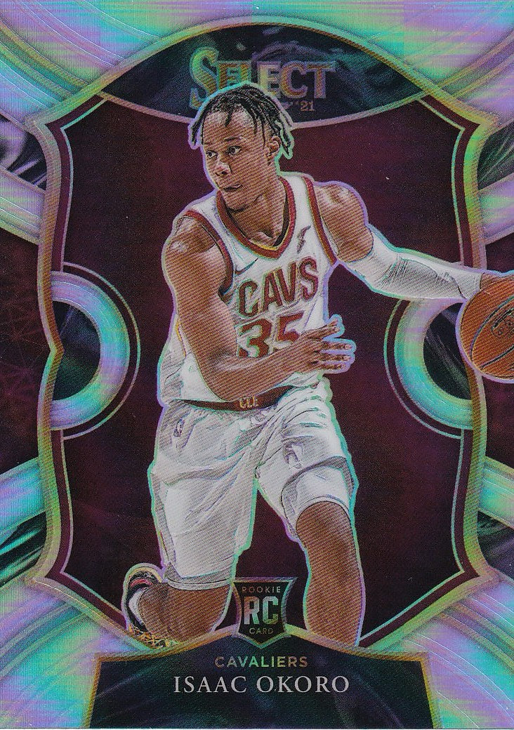 2020-21 Panini Select Basketball Silver Prizms #65 Cleveland Cavaliers, Isaac Okoro