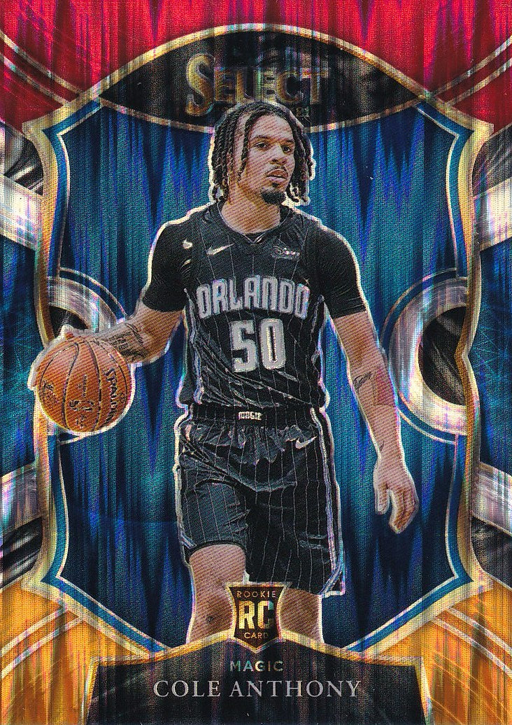 2020-21 Panini Select Basketball Red White Orange Flash #75 Orlando Magic, Cole Anthony