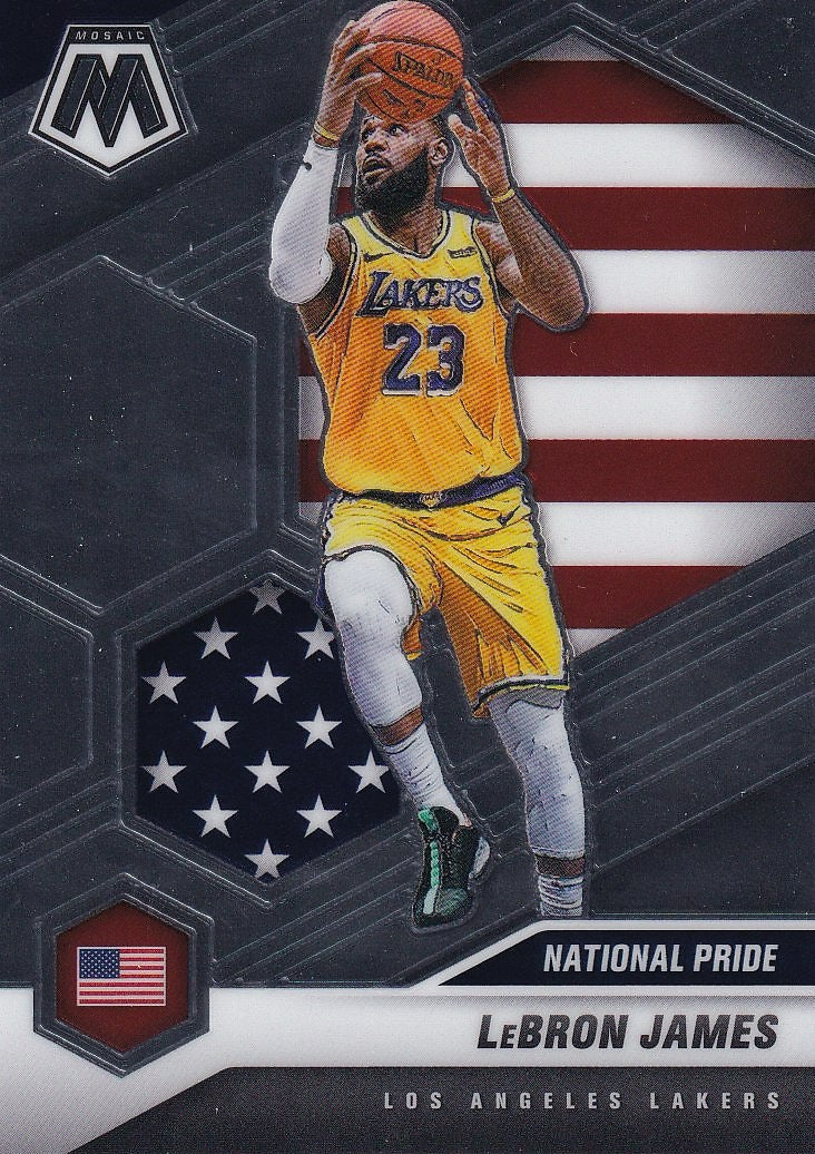 2020-21 Panini Mosaic Basketball #247 Los Angeles Lakers, LeBron James