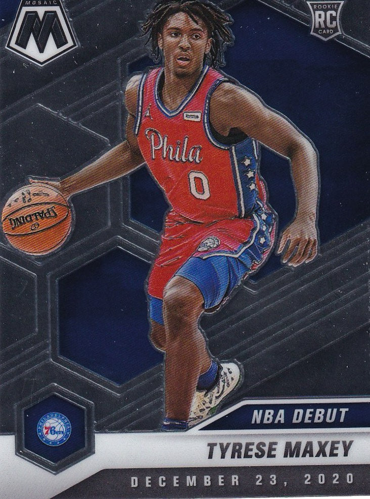 2020-21 Panini Mosaic Basketball #263 Philadelphia 76ers, Tyrese Maxey