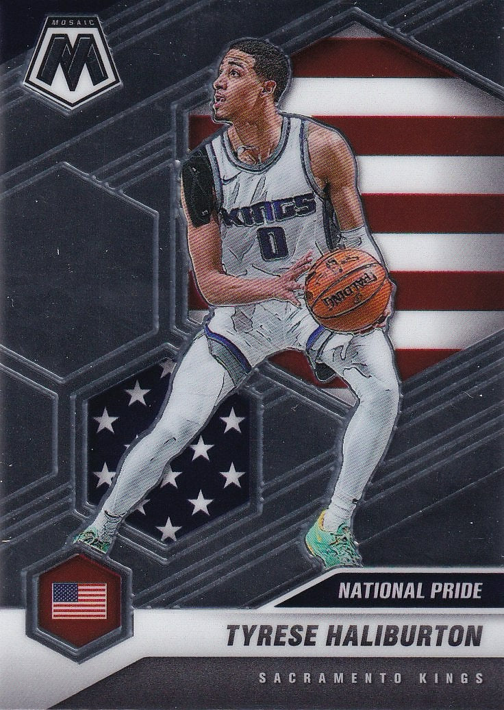 2020-21 Panini Mosaic Basketball #258 Sacramento Kings, Tyrese Haliburton