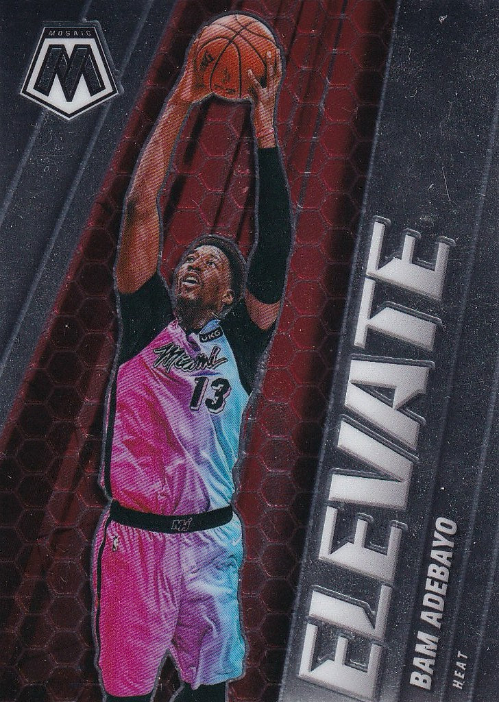 2020-21 Panini Mosaic Basketball Elevate #17 Miami Heat, Bam Adebayo