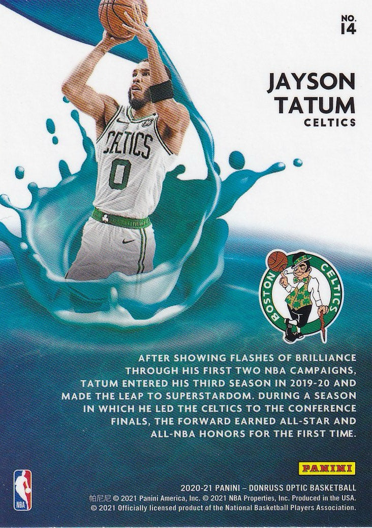 2020-21 Donruss Optic Basketball Splash! #14 Boston Celtics (Jayson Tatum)