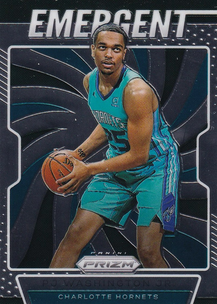 2019-20 Panini Prizm Basketball Emergent #23 PJ Washington Jr. Charlotte Hornets,