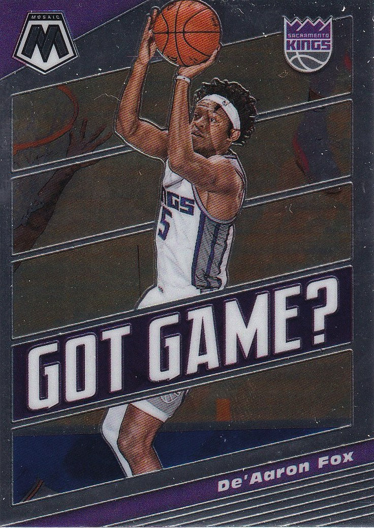 2019-20 Panini Mosaic Basketball Got Game? #24 De'Aaron Fox Sacramento Kings,