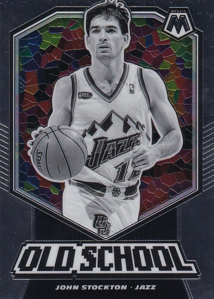 2019-20 Panini Mosaic Basketball Old School #5 John Stockton Utah Jazz,