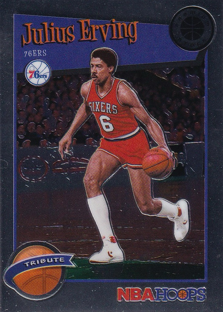 2019-20 Hoops Premium Stock Basketball - Base #293 Julius Erving Philadelphia 76ers,