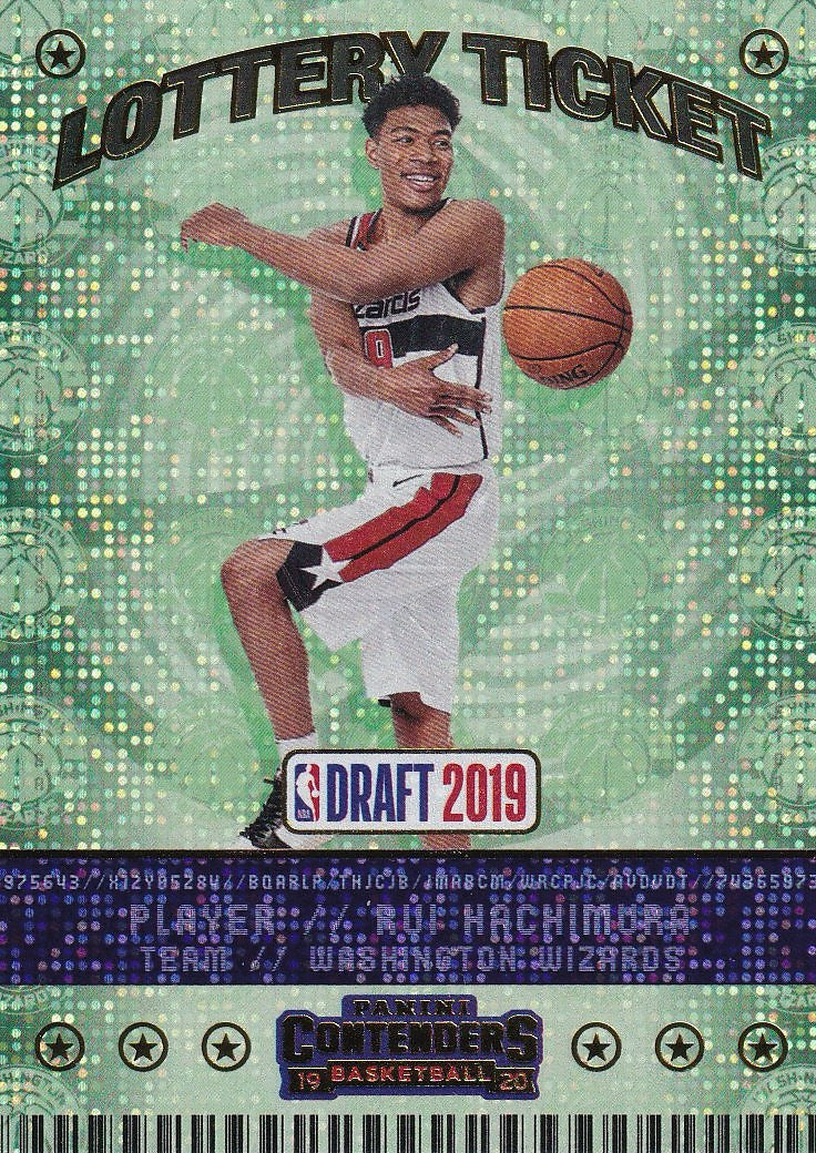 2019-20 Panini Contenders Basketball Lottery Ticket #9 Rui Hachimura Washington Wizards,