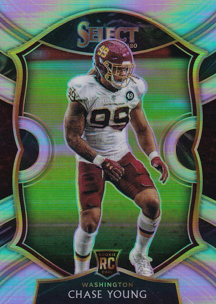2020 Panini Select Football - Base Silver Prizm #64 Washington Football Team, Chase Young