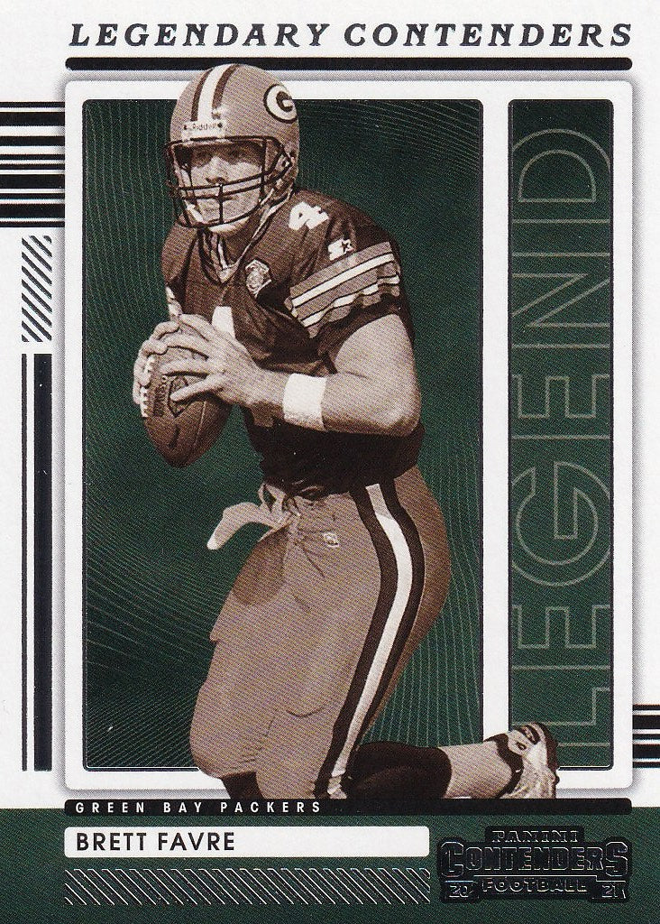 2021 Panini Contenders Football Legendary Contenders #LGD-BFA Green Bay Packers, Brett Favre